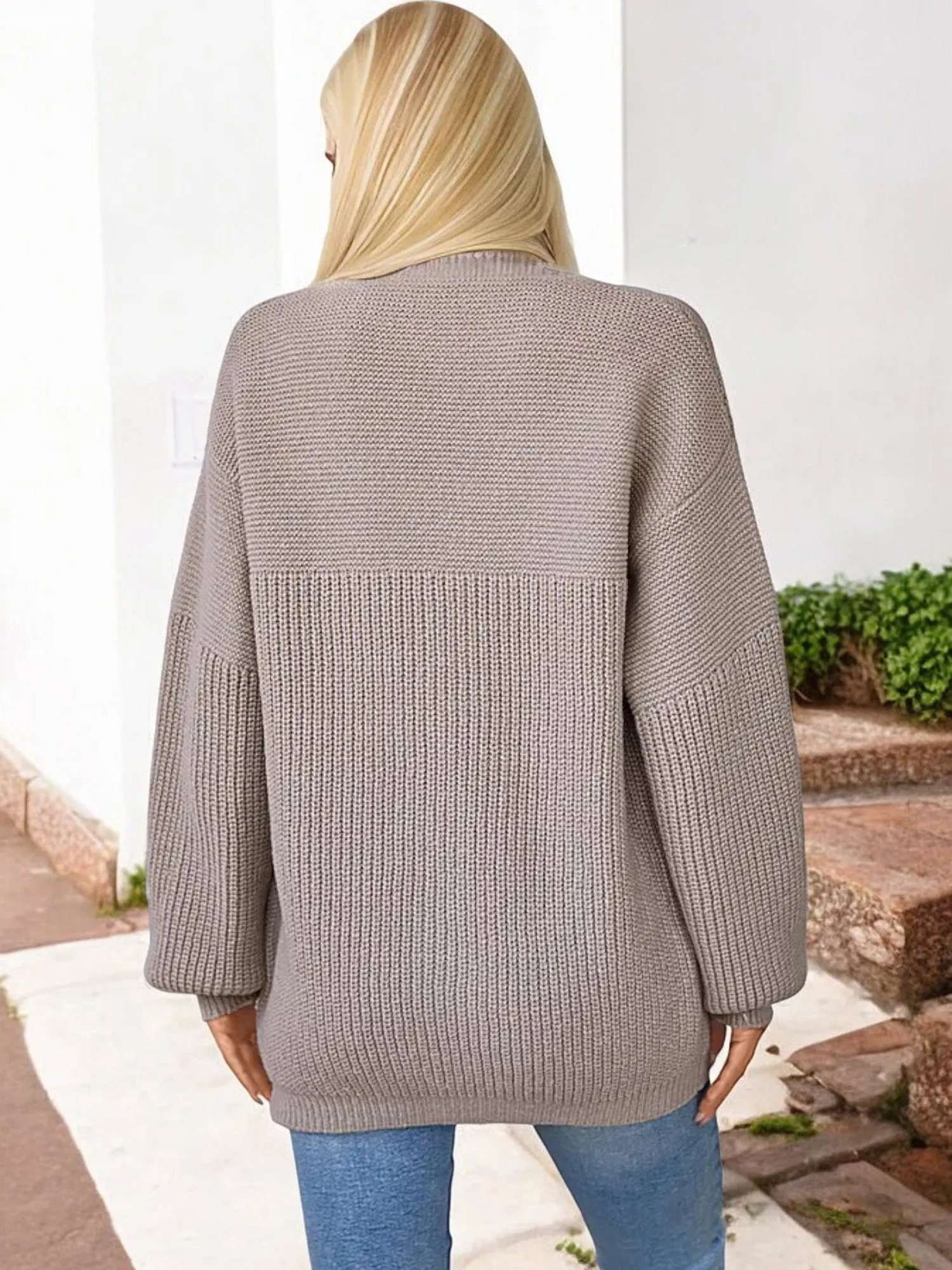 Anna-Kaci Women's Open Front Cardigan with Balloon Sleeves and Relaxed Fit sold by Anna-Kaci product image thumbnail 3