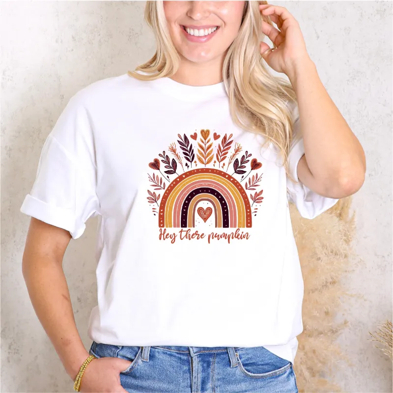 "Hey There Pumpkin" Cozy Fall T-Shirt sold by Anna-Kaci