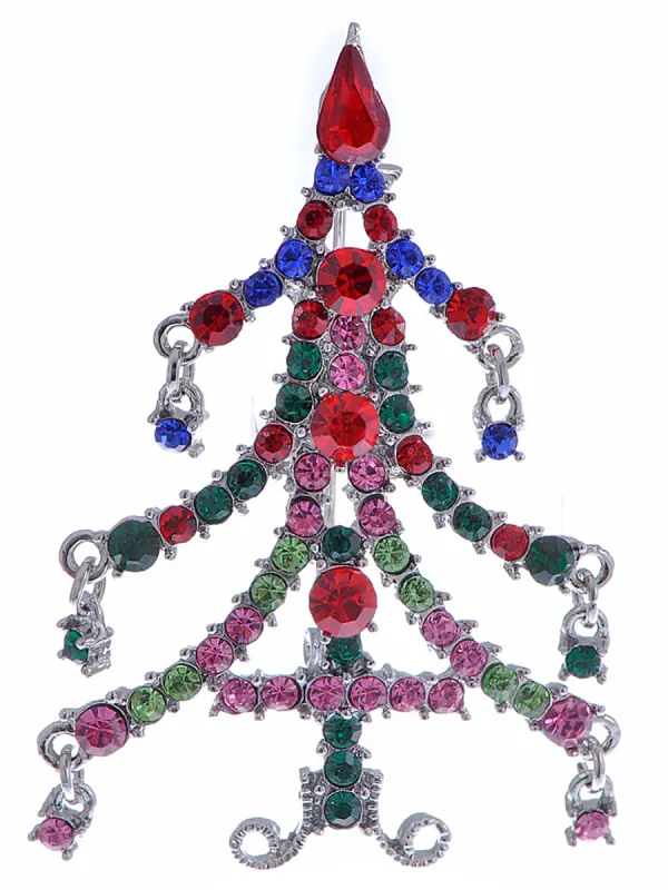 Magnificent Merry Christmas Tree Holiday Season Pin Brooch sold by Anna-Kaci