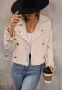 Collared Contrast Button Detail Jacket sold by Anna-Kaci