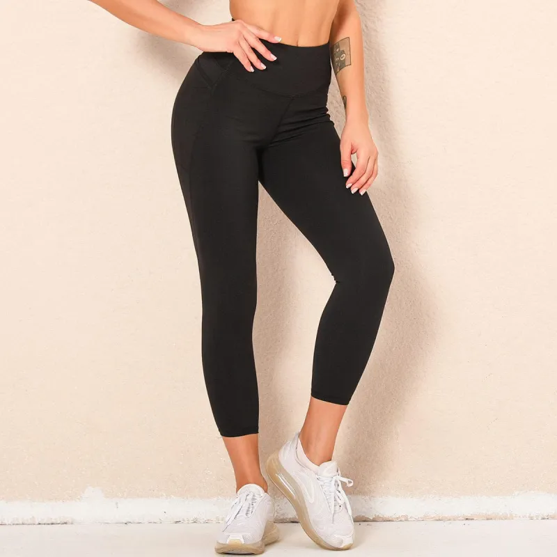 Mid Rise Mesh Paneling Leggings sold by Anna-Kaci