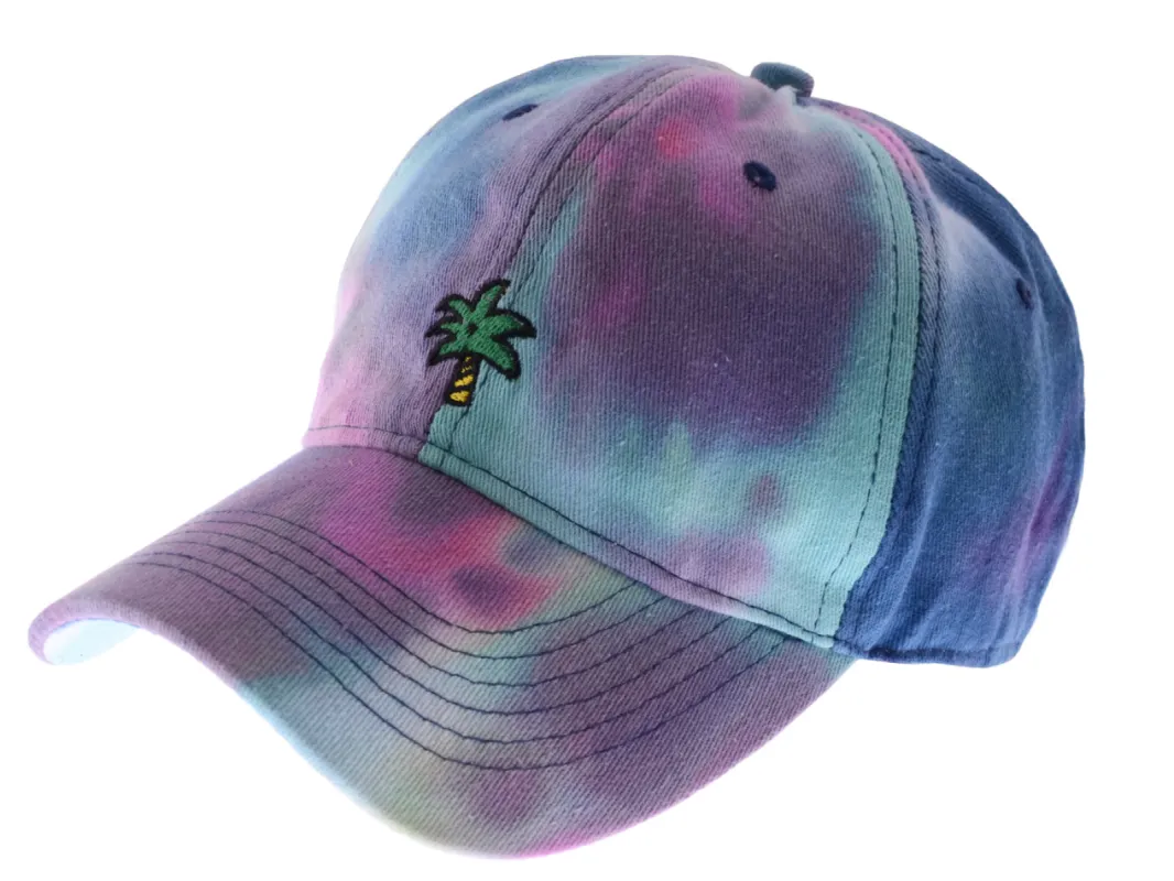 Anna-Kaci Unisex Tie Dyed Adjustable Baseball Caps Embroidery Pattern Cotton Washed Dad Hat sold by Anna-Kaci