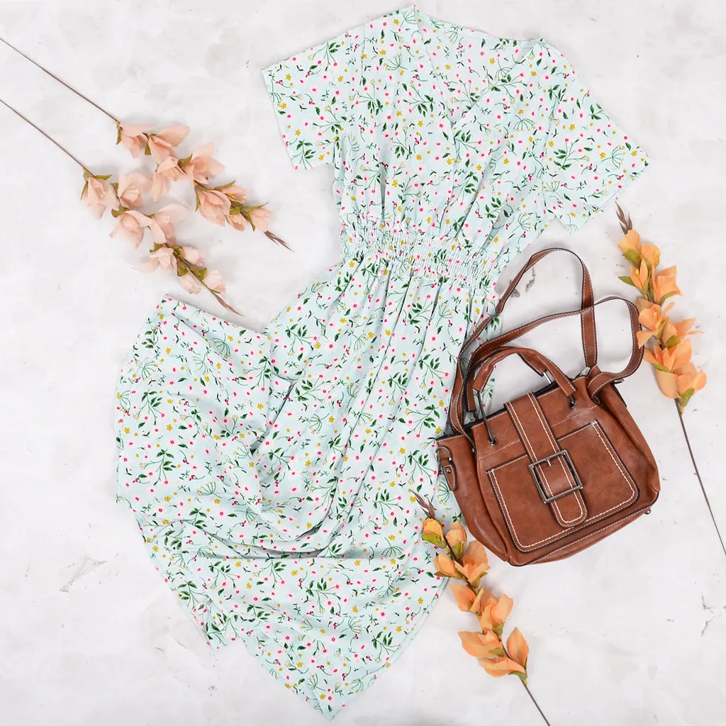 Soft Floral Everyday Cross-Front Dress sold by Anna-Kaci product image thumbnail 4