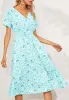 Soft Floral Everyday Cross-Front Dress sold by Anna-Kaci