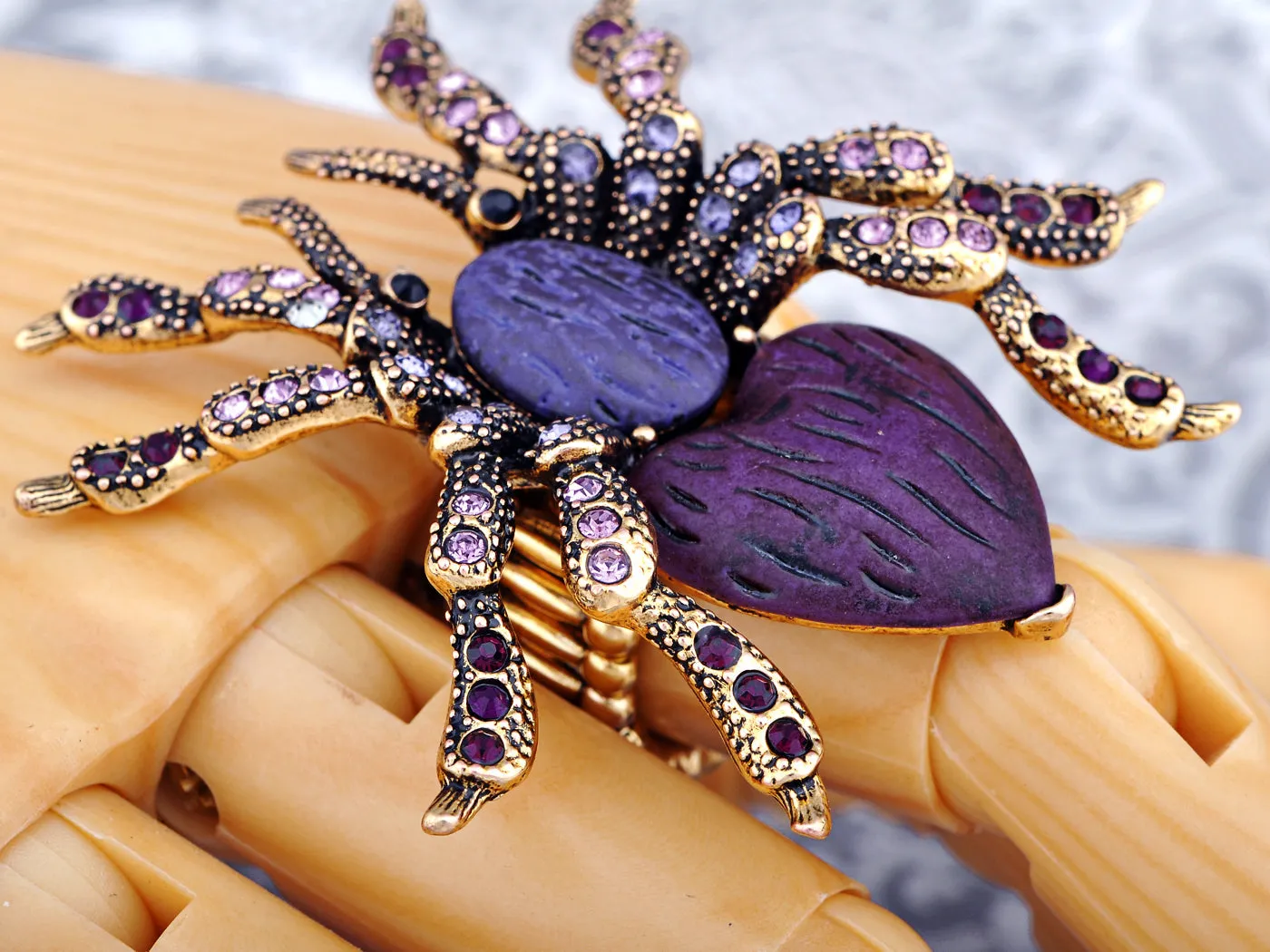 Purple Heart Spider Tarantula Ring sold by Anna-Kaci product image thumbnail 5