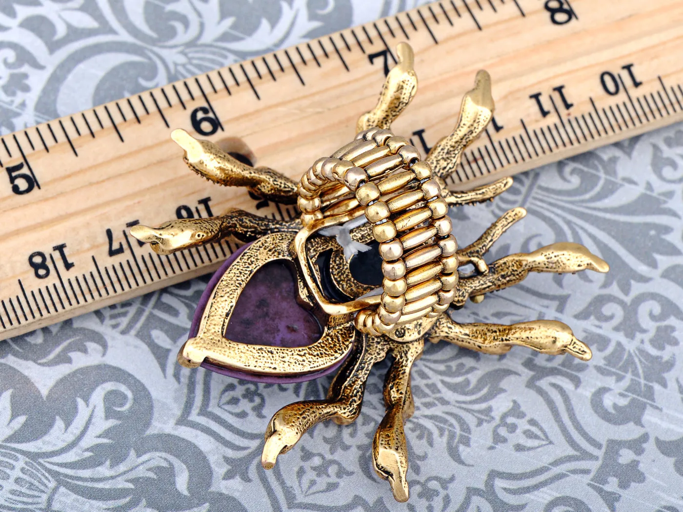 Purple Heart Spider Tarantula Ring sold by Anna-Kaci product image thumbnail 3