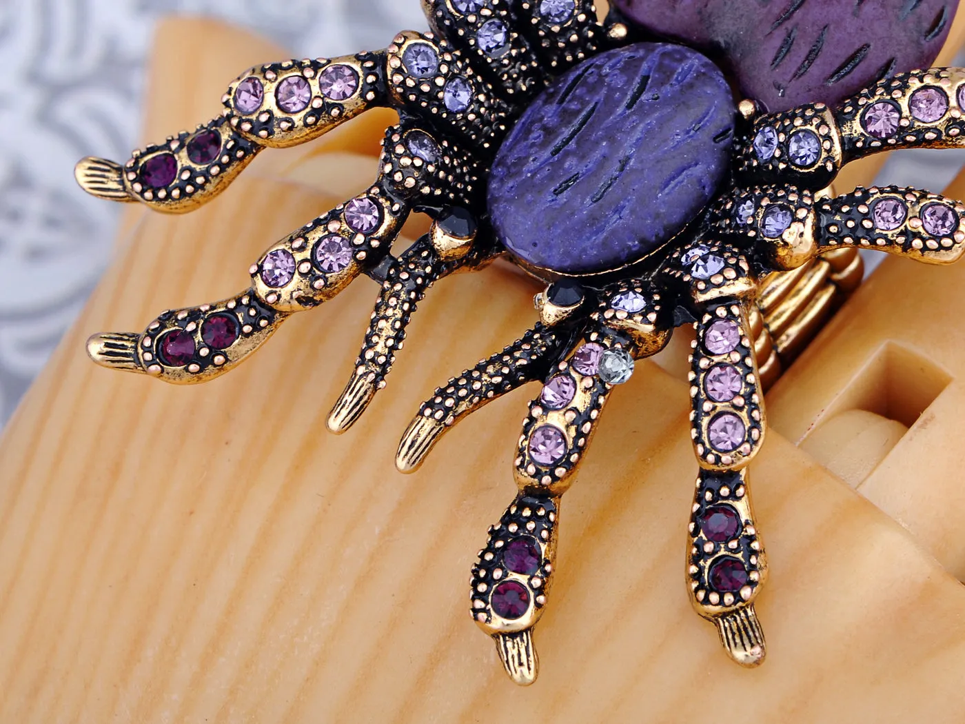 Purple Heart Spider Tarantula Ring sold by Anna-Kaci product image thumbnail 4