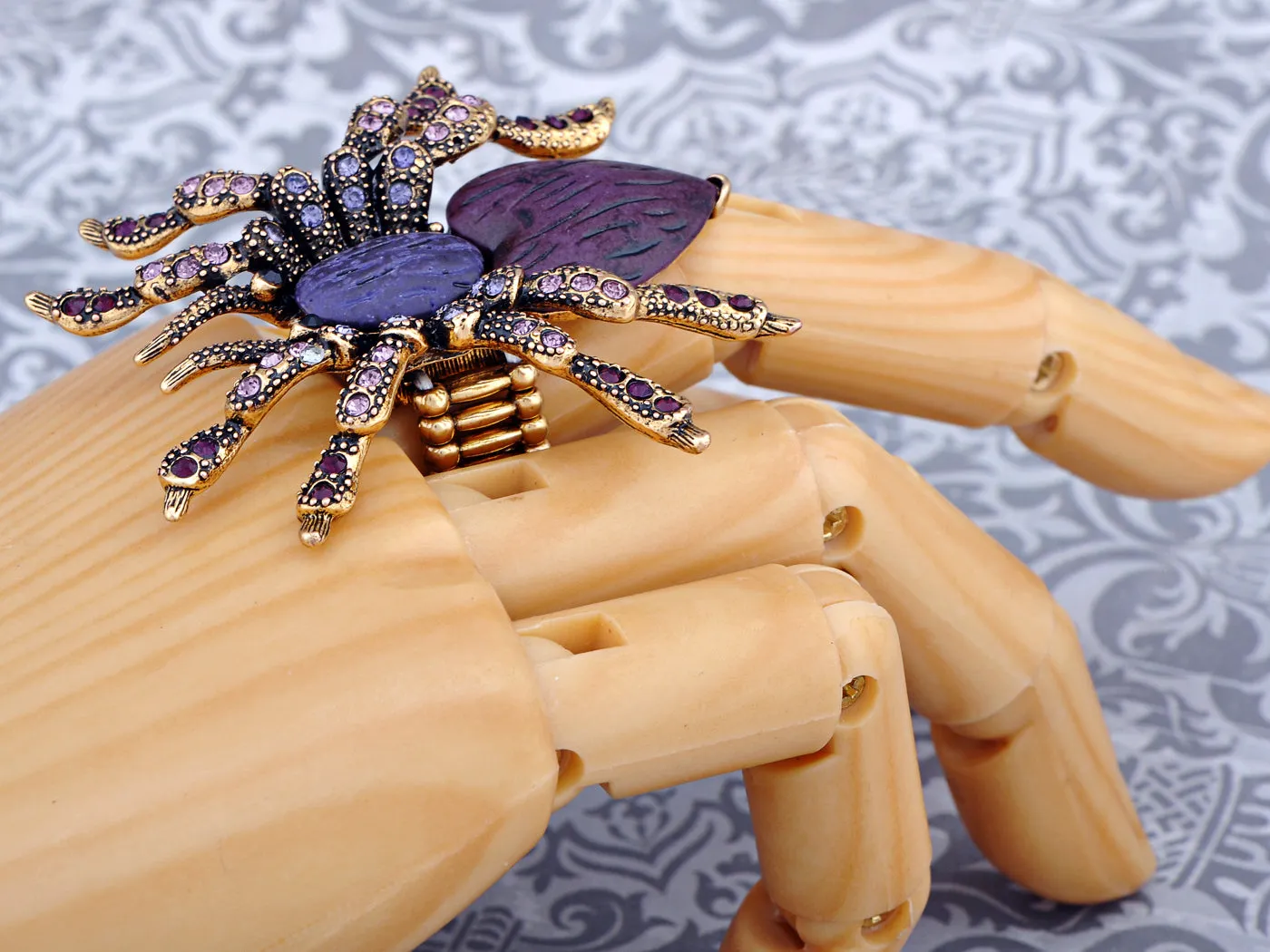 Purple Heart Spider Tarantula Ring sold by Anna-Kaci product image thumbnail 2
