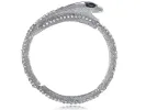 Vintage D Black Gem Eyed Snake Slim Bangle Bracelet sold by Anna-Kaci