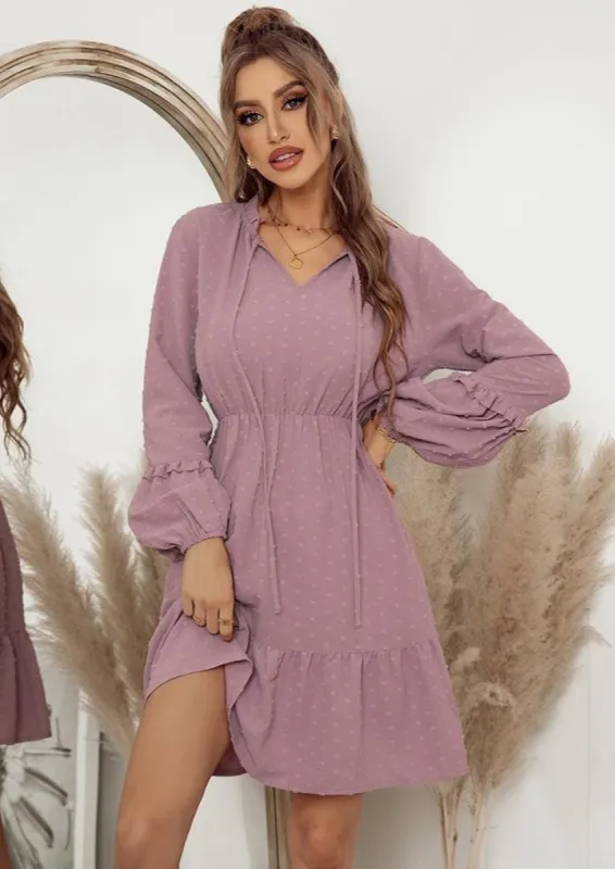 Swiss Dot Ruffle Sleeve Dress sold by Anna-Kaci