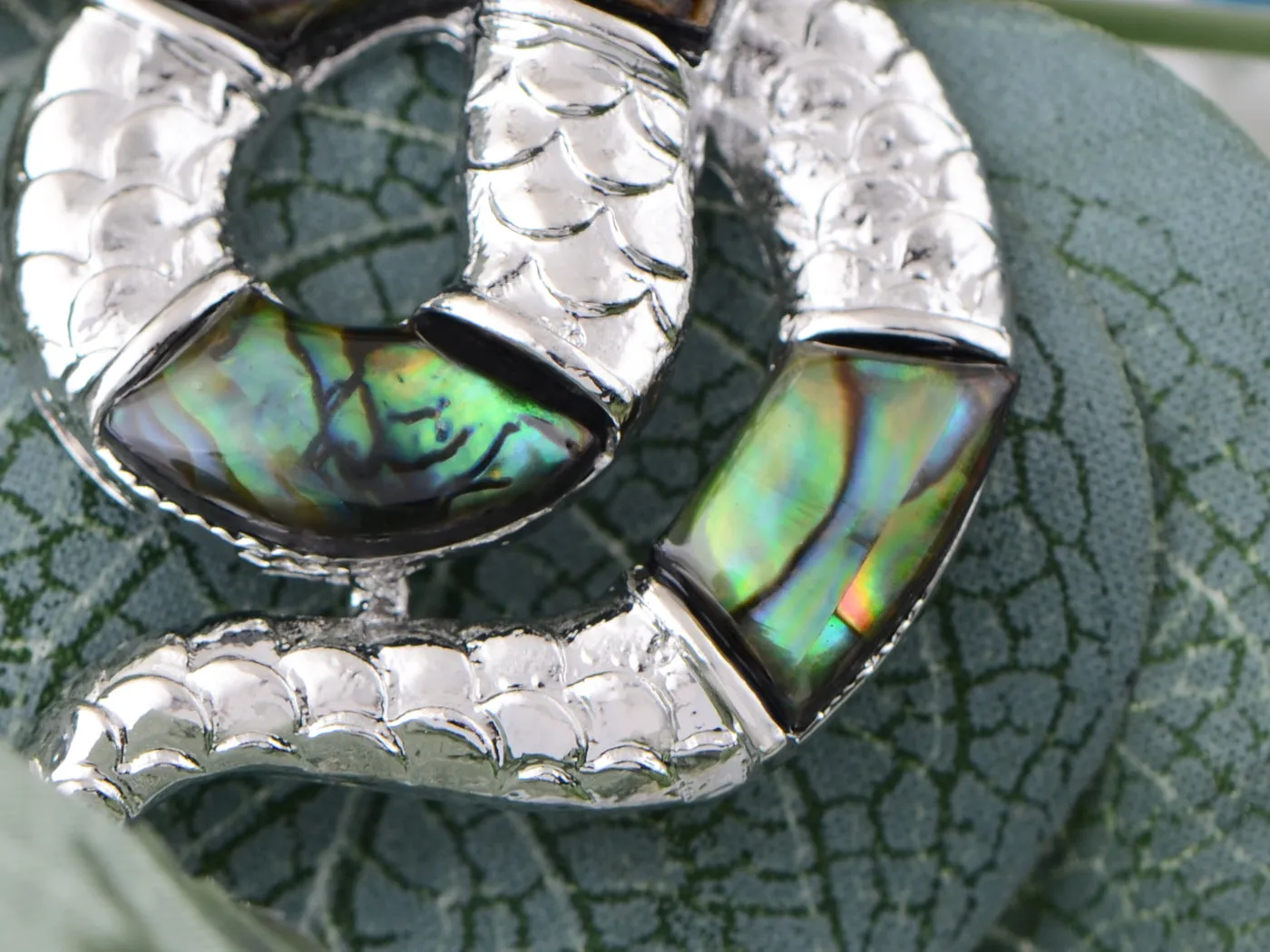 Spiraled Abalone Patch Body Snake Pendant sold by Anna-Kaci product image thumbnail 4