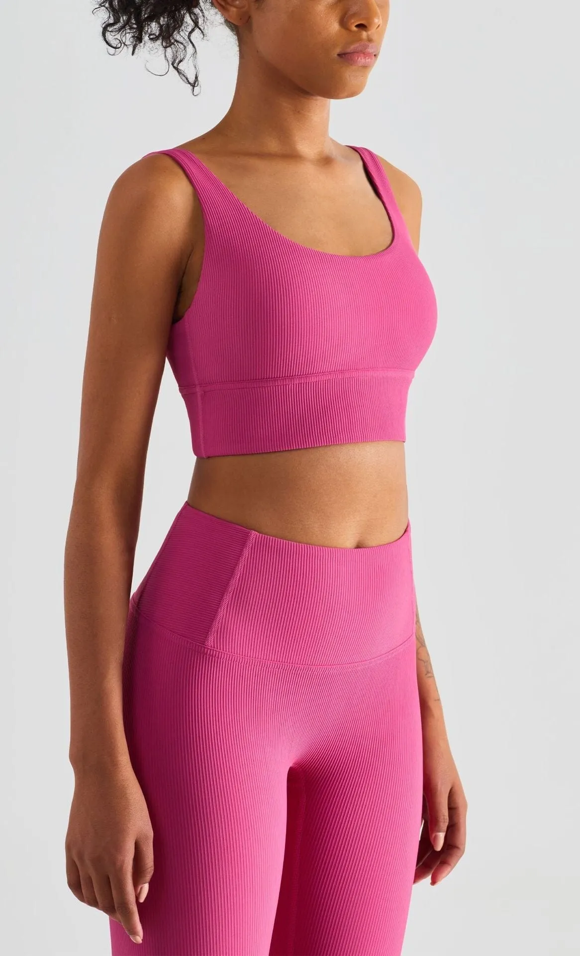 Ribbed Scoop Neck Sports Bra sold by Anna-Kaci product image thumbnail 5