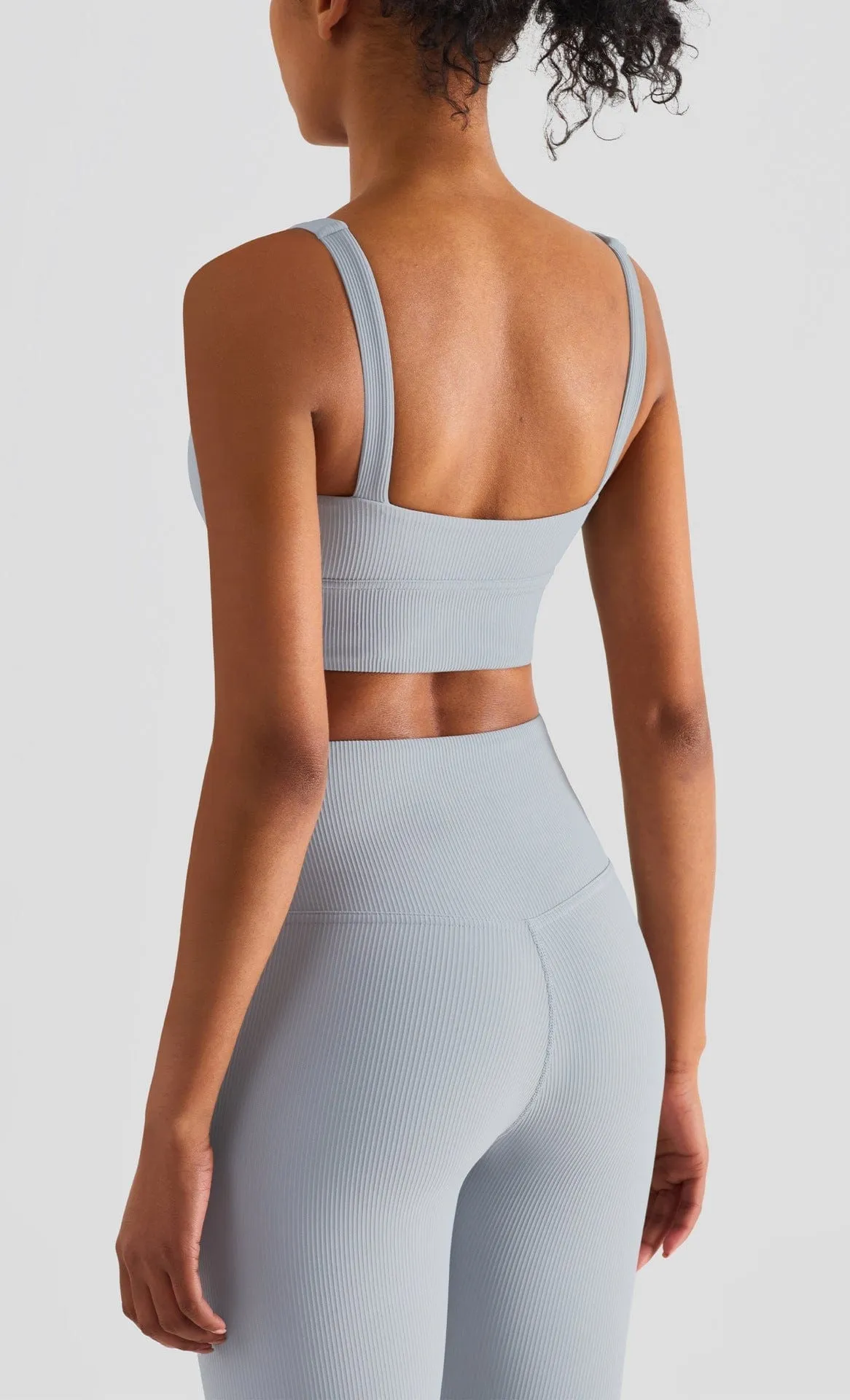 Ribbed Scoop Neck Sports Bra sold by Anna-Kaci product image thumbnail 2