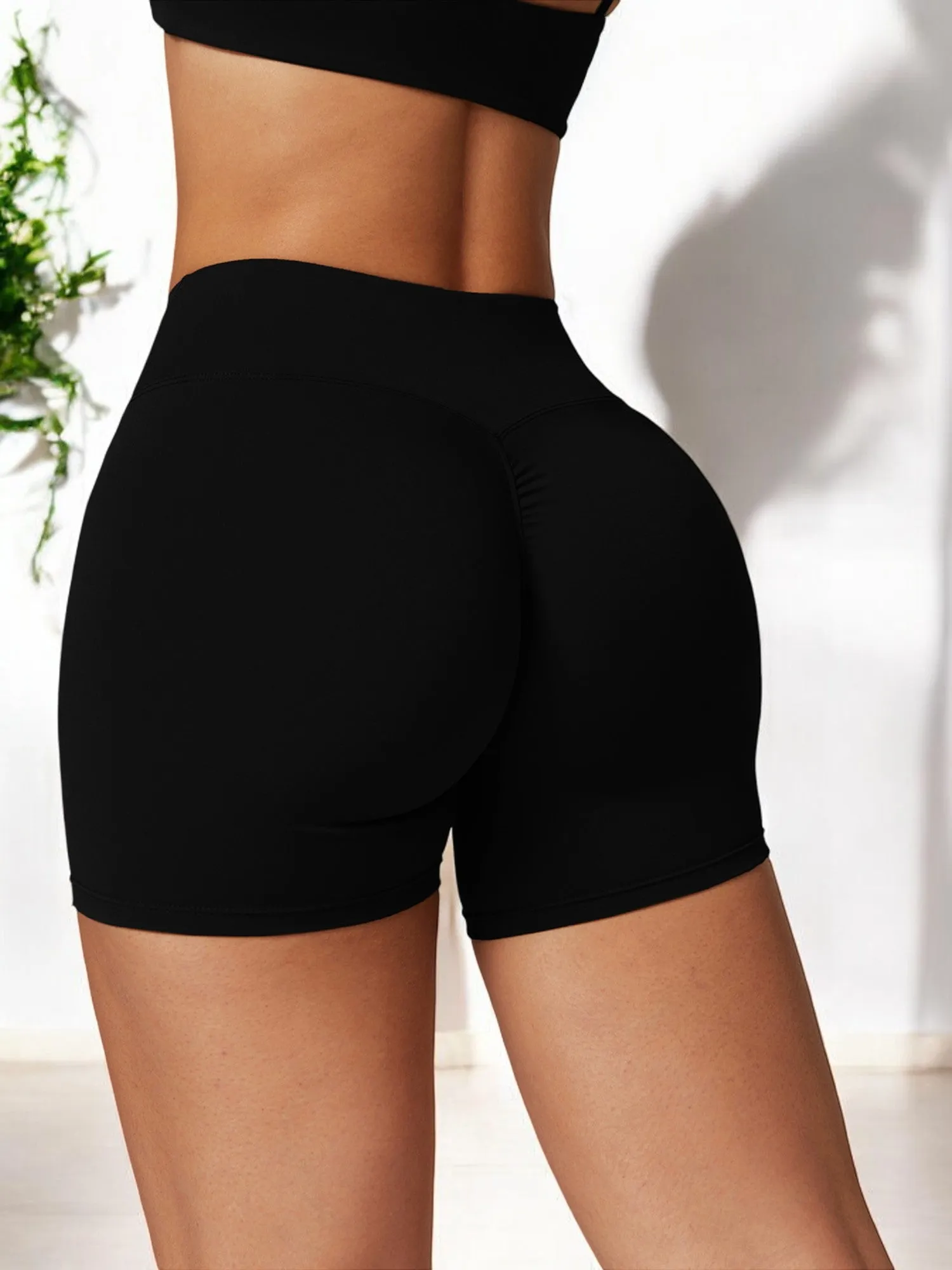 High Waist Seamless Athletic Shorts with Sculpting Fit sold by Anna-Kaci product image thumbnail 5