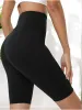 High Waist Biker Shorts with Stretch Fit and Knee-Length Design sold by Anna-Kaci