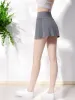 High Waist Athletic Skort with Flattering V-Cut Waistband sold by Anna-Kaci