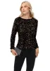 Anna-Kaci Women's Sequin Tops Sparkly Long Sleeve Glitter Evening Party Concert Shirt Blouse sold by Anna-Kaci