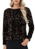 Anna-Kaci Women's Sequin Tops Sparkly Long Sleeve Glitter Evening Party Concert Shirt Blouse sold by Anna-Kaci