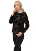 Anna-Kaci Women's Sequin Tops Sparkly Long Sleeve Glitter Evening Party Concert Shirt Blouse sold by Anna-Kaci