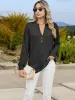 Anna-Kaci Women's Long Sleeve Henley Top with Ribbed Texture and Button Detail sold by Anna-Kaci