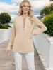 Anna-Kaci Women's Long Sleeve Henley Top with Ribbed Texture and Button Detail sold by Anna-Kaci