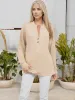 Anna-Kaci Women's Long Sleeve Henley Top with Ribbed Texture and Button Detail sold by Anna-Kaci
