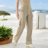High Waisted Wide Leg Lounge Pants with Drawstring and Pockets sold by Anna-Kaci