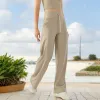 High Waisted Wide Leg Lounge Pants with Drawstring and Pockets sold by Anna-Kaci