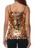 Anna-Kaci Womens Sequin Cami Tops Sleeveless Spaghetti Strap Shimmer Glitter Party Tank Top sold by Anna-Kaci