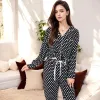 Anna-Kaci Women's Polka Dot Long Sleeve Pajama Set with Button-Up Top and Drawstring Pants sold by Anna-Kaci
