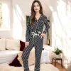 Anna-Kaci Women's Polka Dot Long Sleeve Pajama Set with Button-Up Top and Drawstring Pants sold by Anna-Kaci