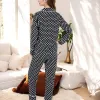 Anna-Kaci Women's Polka Dot Long Sleeve Pajama Set with Button-Up Top and Drawstring Pants sold by Anna-Kaci