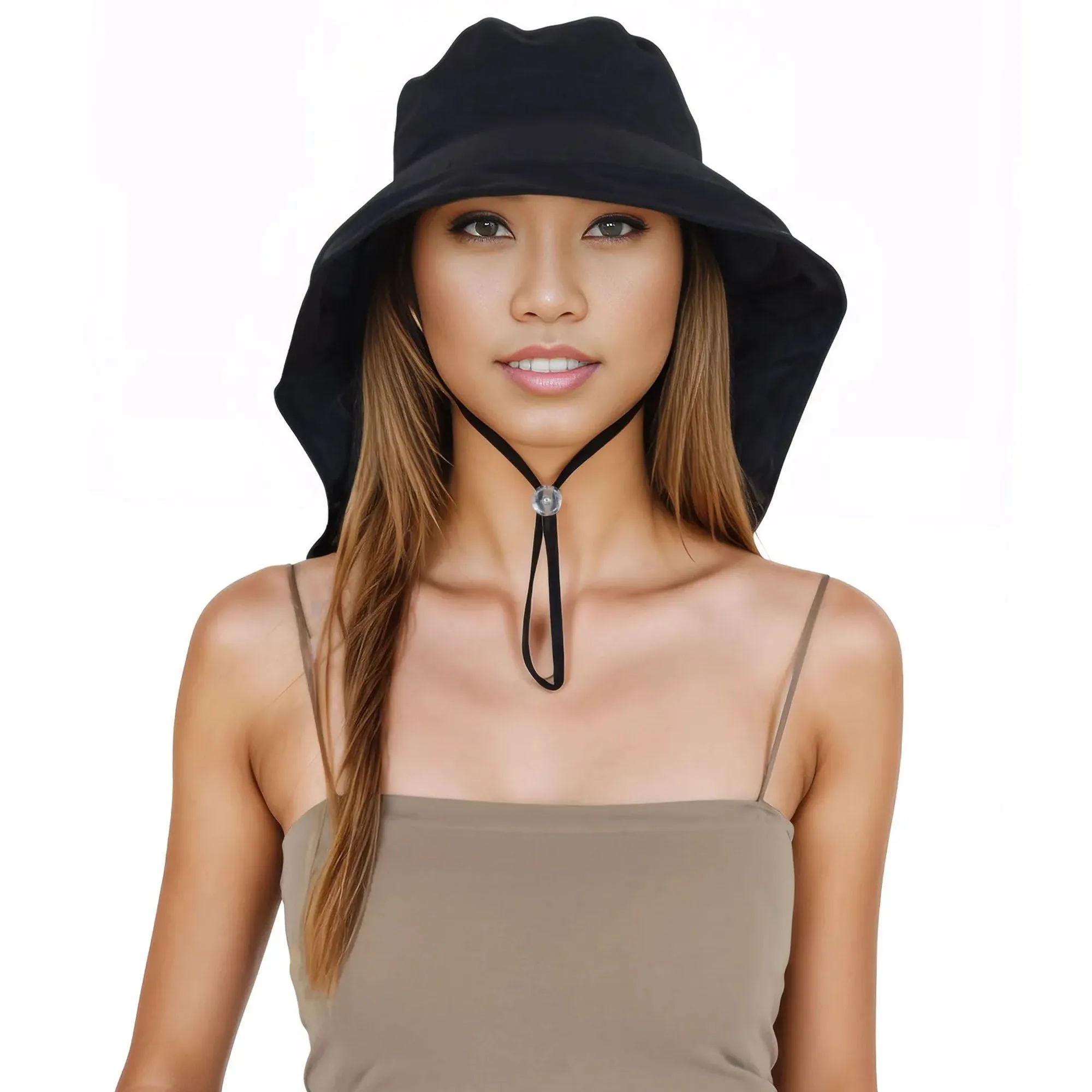 Alilang Womens Sun Hat Wide Brim Bucket Hats with Neck Flap and Ponytail Hole for Summer Beach Fishing Hiking sold by Anna-Kaci product image thumbnail 2