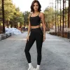 Anna-Kaci Women's High Waist Full Length Leggings with Ribbed Waistband sold by Anna-Kaci