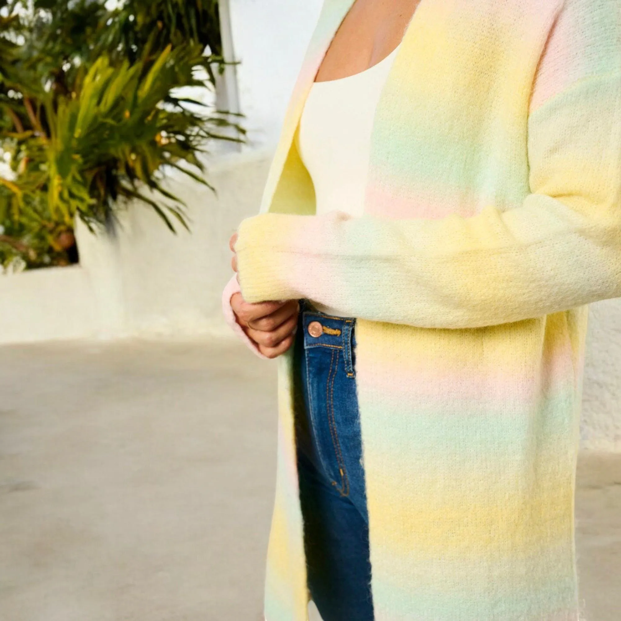 Anna-Kaci Women's Open Front Longline Cardigan with Soft Ombre Knit sold by Anna-Kaci product image thumbnail 3