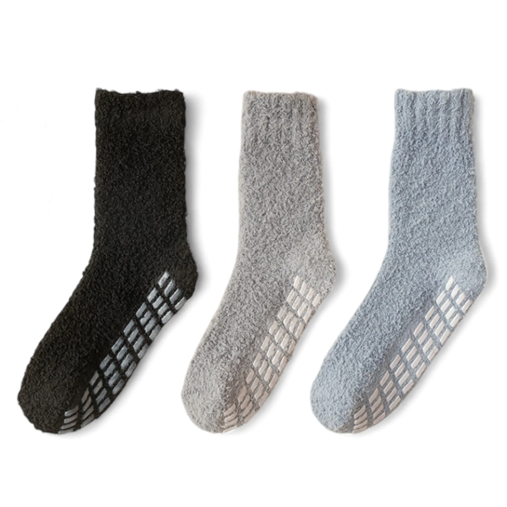 Alilang Women's 3-Pack Anti-Slip Fuzzy Grip Socks for Cozy Indoor Comfort sold by Anna-Kaci