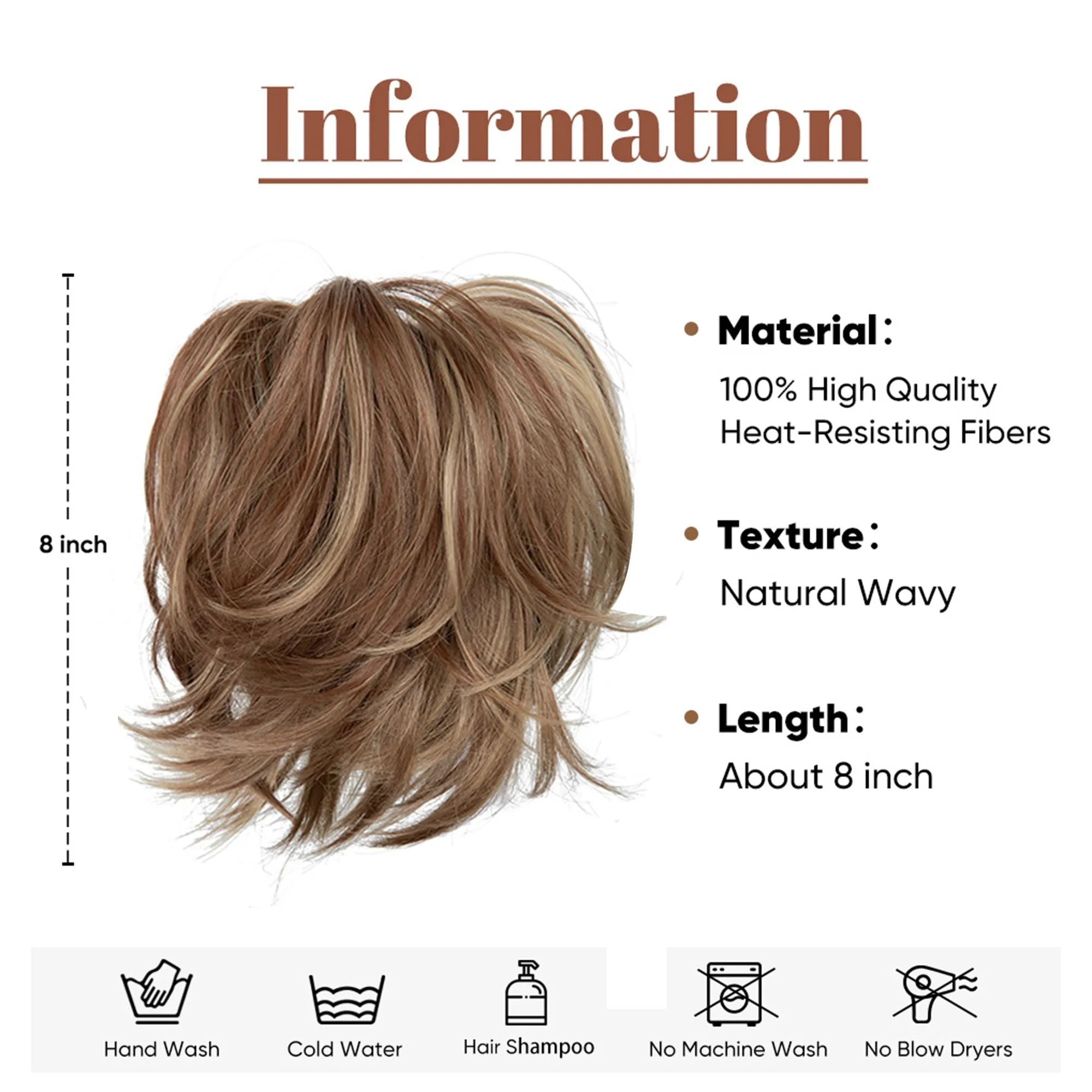 Short Tousled Layered Ponytail Hairpiece with Claw Clip for Women sold by Anna-Kaci product image thumbnail 2