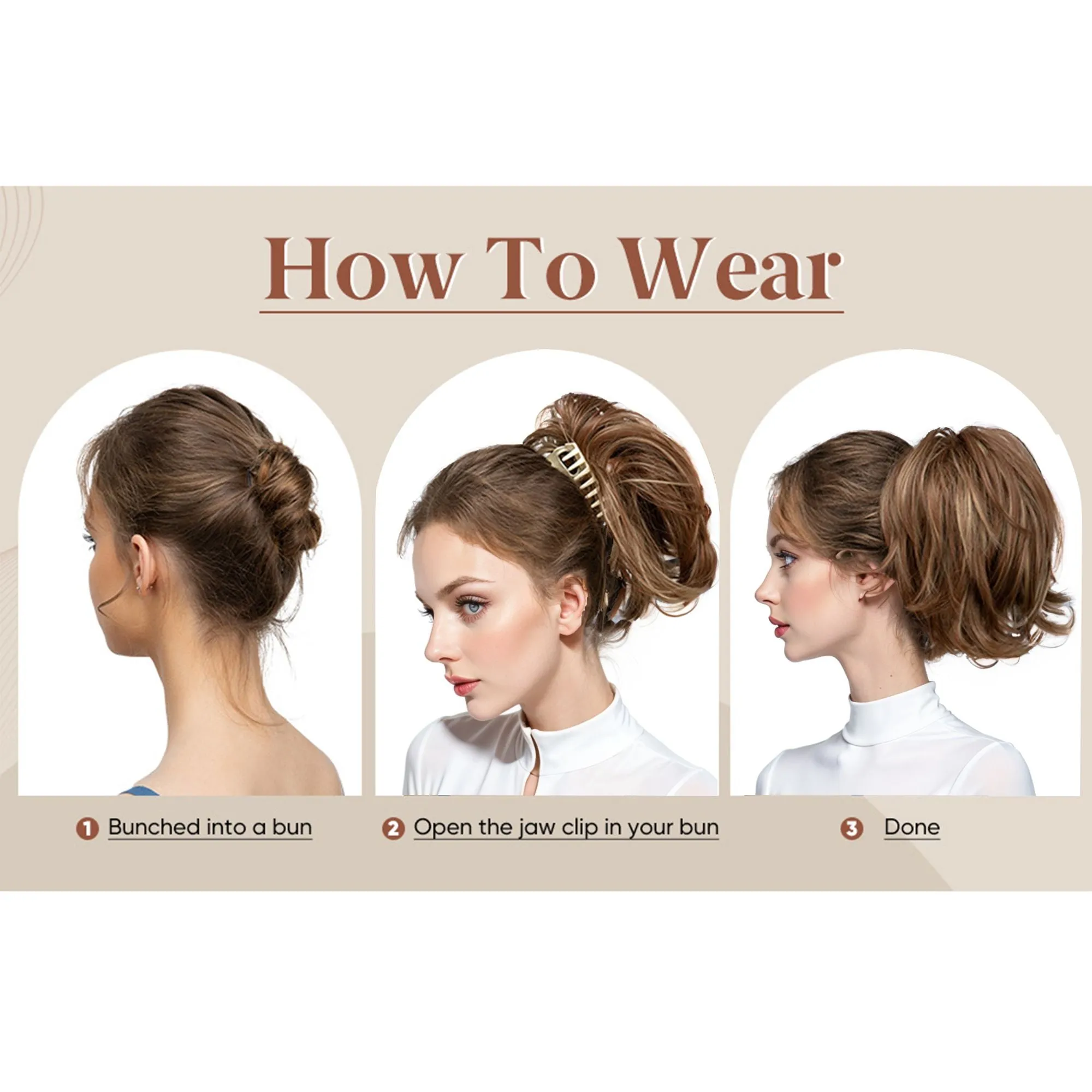 Short Tousled Layered Ponytail Hairpiece with Claw Clip for Women sold by Anna-Kaci product image thumbnail 3