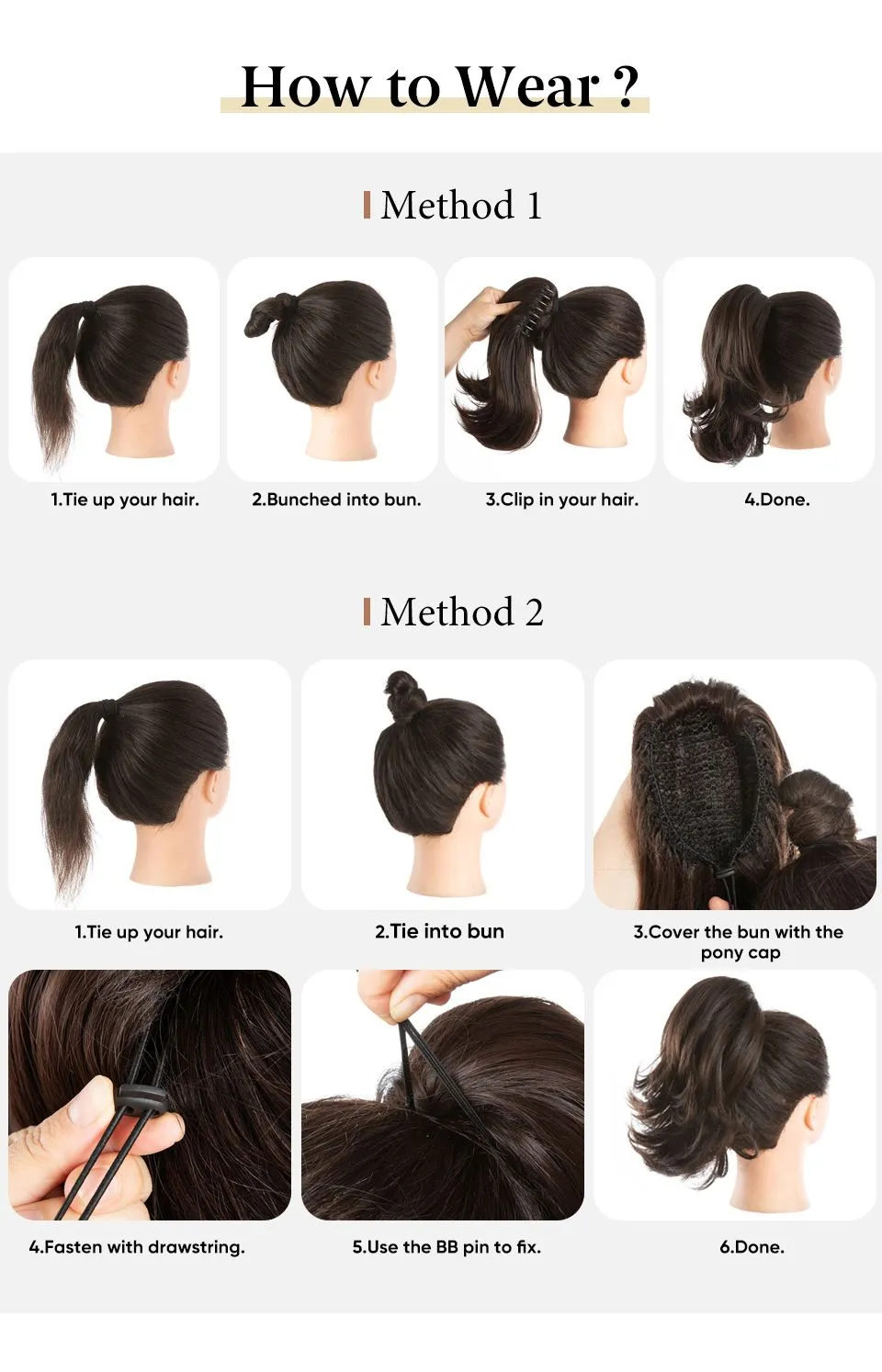 12-Inch Claw Clip Ponytail Extension for Curly Hair-Natural-Looking Longer Ponytail Attachment sold by Anna-Kaci product image thumbnail 4