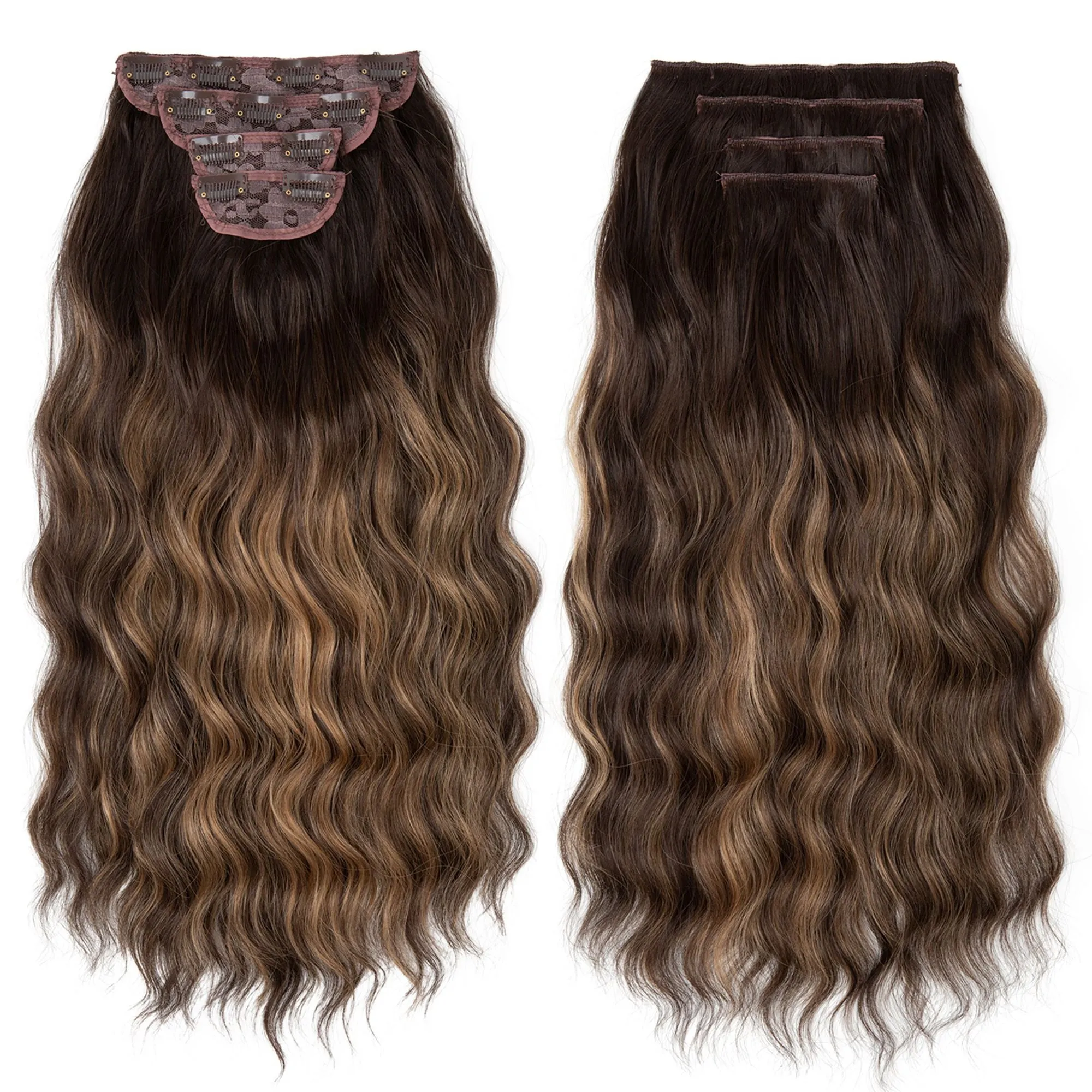 Long Curly Water Ripple Clip-in Hair Extensions for Women sold by Anna-Kaci product image thumbnail 2