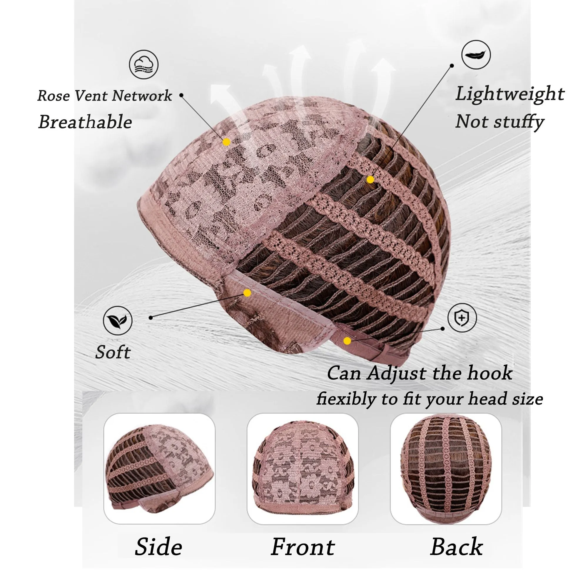 Women Ombre Brown 10inch Bob Wig with Bangs Heat Resistant Synthetic sold by Anna-Kaci product image thumbnail 5