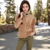 Anna-Kaci Women's Corduroy Zip-Up Jacket with Embroidered Collar and Side Pockets sold by Anna-Kaci