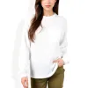Anna-Kaci Women's Long Sleeve Waffle Knit Top with Front Pocket Detail sold by Anna-Kaci