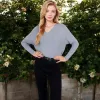 Anna-Kaci Women's Textured Knit Sweater with V-Neckline and Ribbed Sleeves sold by Anna-Kaci