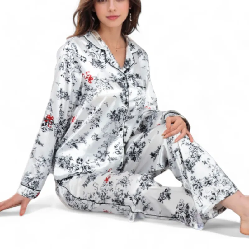 Anna-Kaci Women's Floral Print 2-Piece Sleepwear Set with Relaxed Fit sold by Anna-Kaci