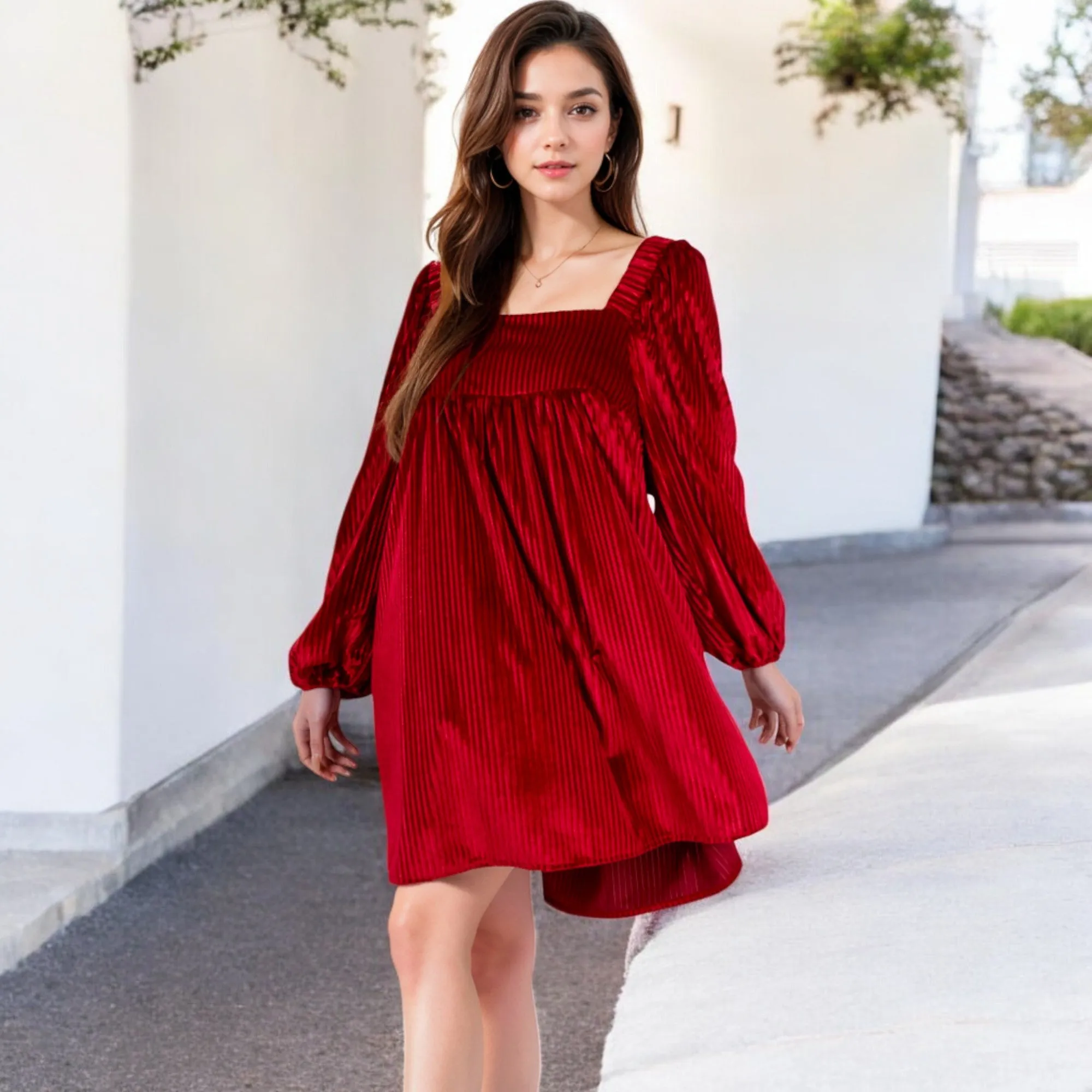 Anna-Kaci Women's Long Sleeve Dress with Chic Design and Flattering Fit sold by Anna-Kaci product image thumbnail 3