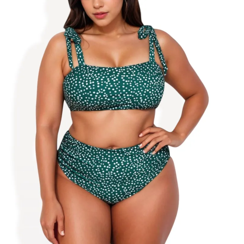Anna-Kaci Women's Two-Piece Swimwear Set with Adjustable Straps and High-Waisted Bottom sold by Anna-Kaci