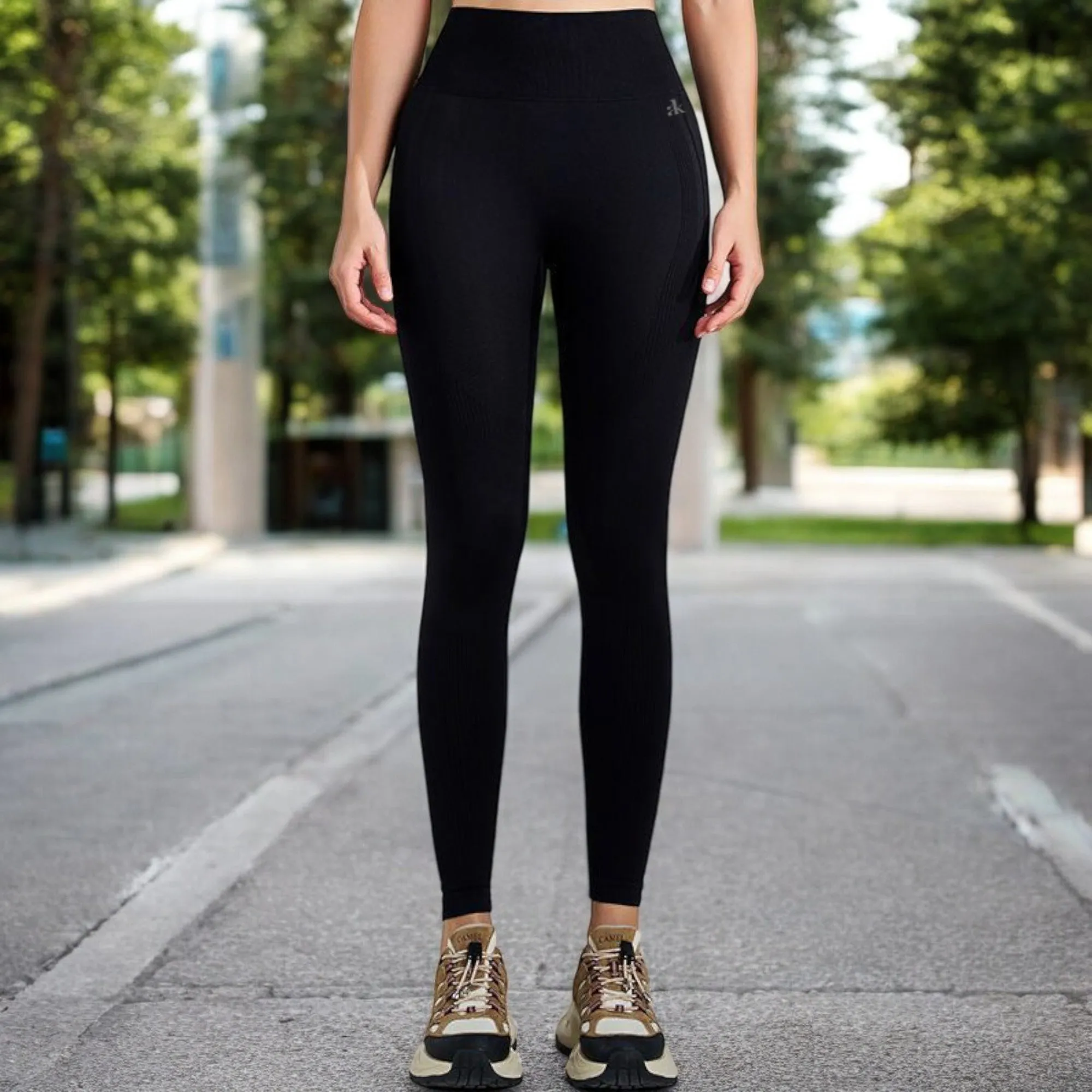 Anna-Kaci Women's High Waist Ribbed Seamless Leggings with Sculpting Fit sold by Anna-Kaci product image thumbnail 2