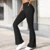 Anna-Kaci Women's High Waist Flare Leg Pants with Stretch Fabric sold by Anna-Kaci