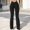 Anna-Kaci Women's High Waist Flare Leg Pants with Stretch Fabric sold by Anna-Kaci